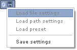 Auto load settings button