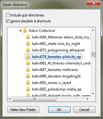 Open directory dialog