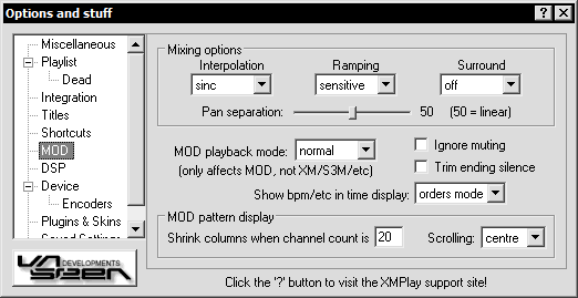 MOD options